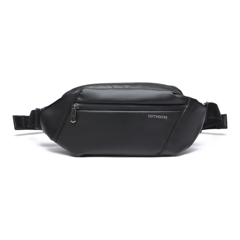 SEPTWOLVES Fabric Shoulder Bag, Sling Bag, Crossbody Bag, Fanny Pack Regular Unisex Black-1