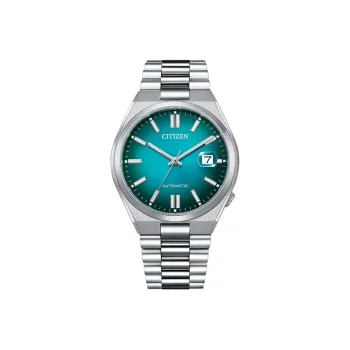 CITIZEN Automatic Mechanical Movement Stainless Steel Strap Watch Men's Watches Blue Dial NJ015188X