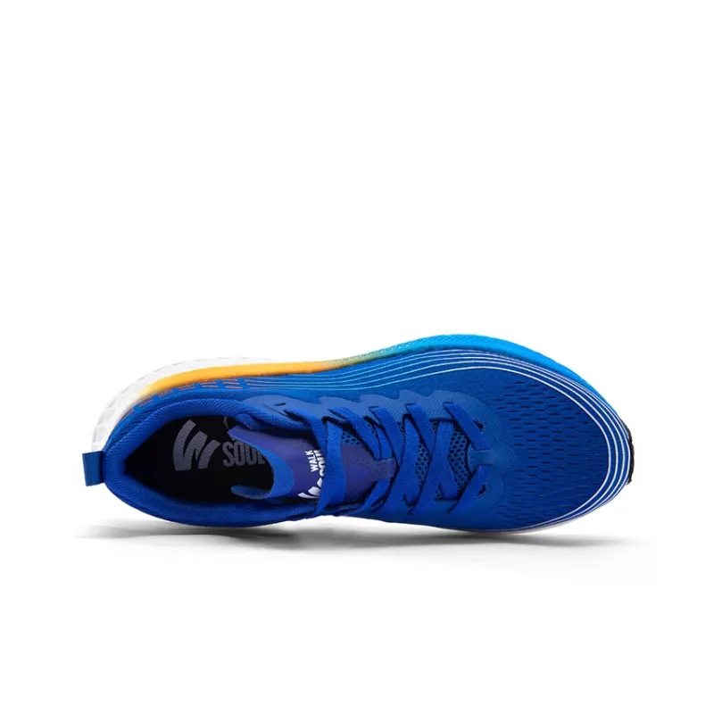 WALKSOUL Running Shoes Men Low Top White/Gray/Black/Royal Blue-9