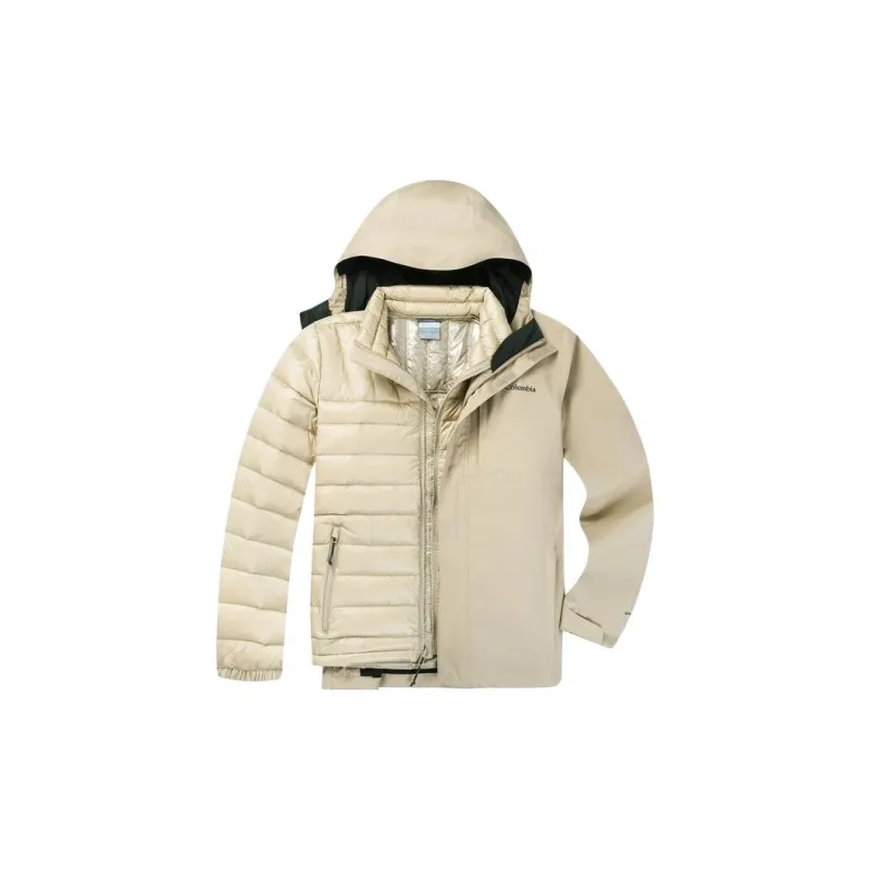Columbia Waterproof And Windproof To Keep Warm Windbreaker Jacket Unisex Ecru-2