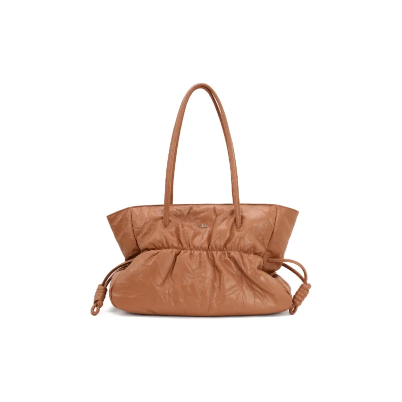Clos Cow Leather Tote Bag Shoulder Bag Large Size Women's Black/Brown/Coffee-4