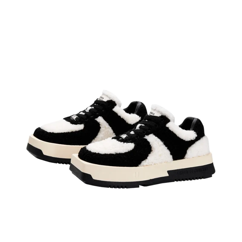 CHOCO CONCERT Low Top Skateboard Shoes Unisex Black White-1