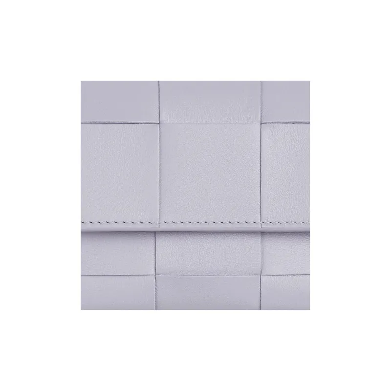 Bottega Veneta CASSETTE Sheepskin With Cow Leather Wallet Regular Women's Light Purple-4