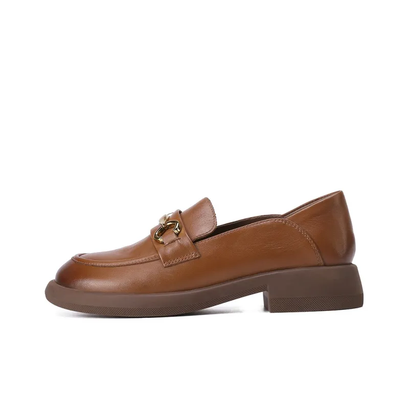 VEDULLAR Loafers Women's Low Top Brown/Beige/Black-0