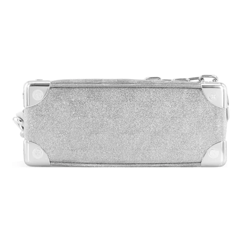 LOUIS VUITTON Mini Soft Trunk Glitter Silver-4