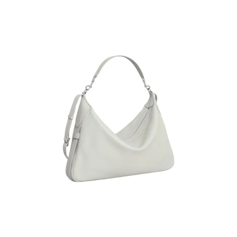 CELINE Romy Collection Soft Cow Leather Shoulder Bag Crossbody Bag Handbag Large Size Men's Chalk White-1