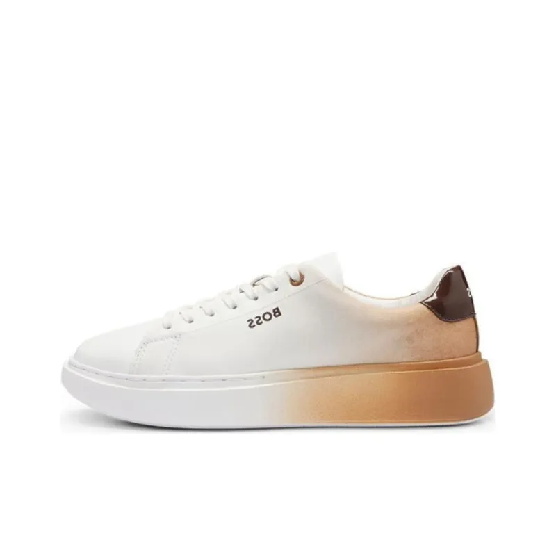 HUGO BOSS Cushioning Anti-Slip And Wear-Resistant Low-Top Casual Shoes Women's White Brown-0
