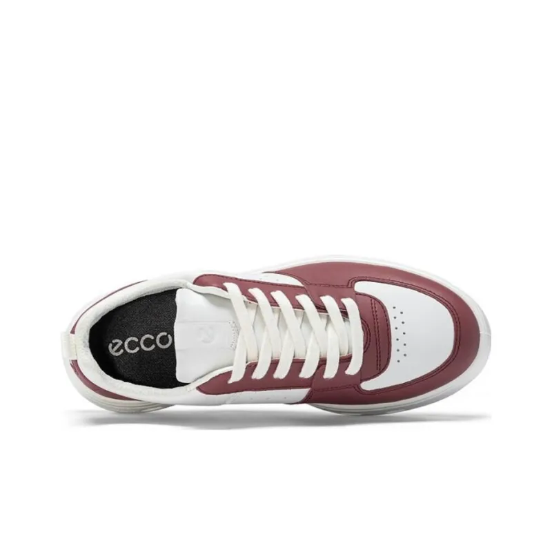 Ecco Low Top Skateboard Shoes Women's Brick Red-2