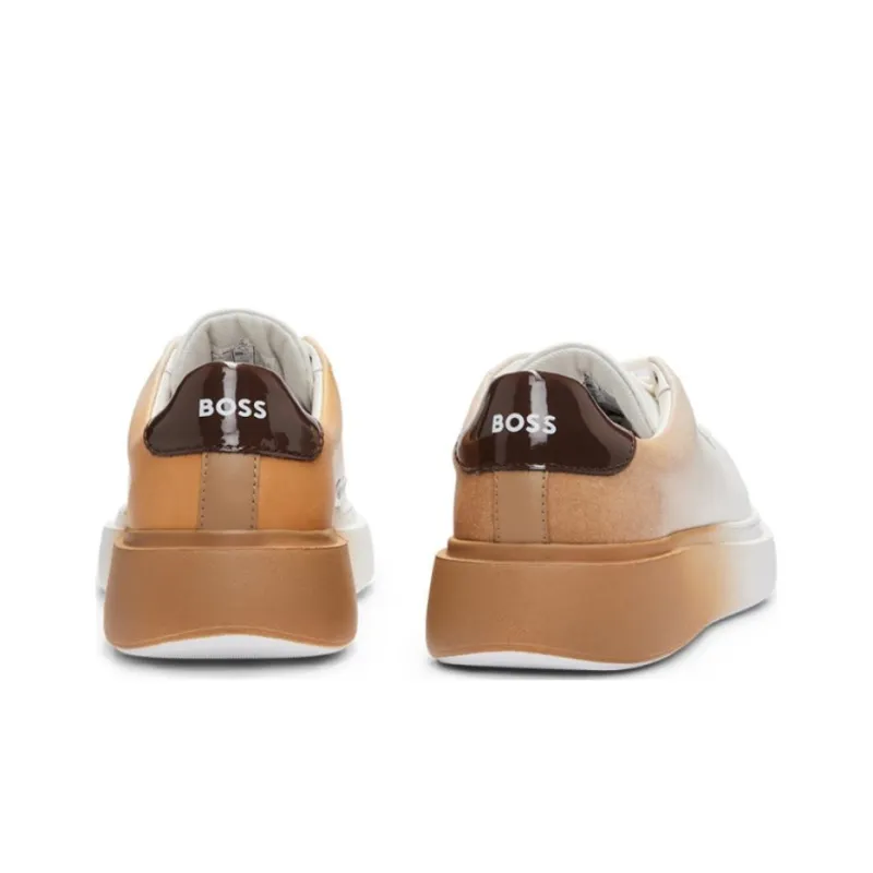 HUGO BOSS Cushioning Anti-Slip And Wear-Resistant Low-Top Casual Shoes Women's White Brown-3