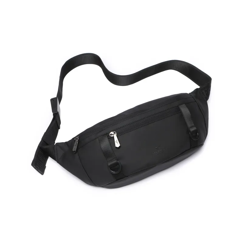 SEPTWOLVES Fabric Shoulder Bag Crossbody Bag Sling Bag Fanny Pack Unisex Black/White-3