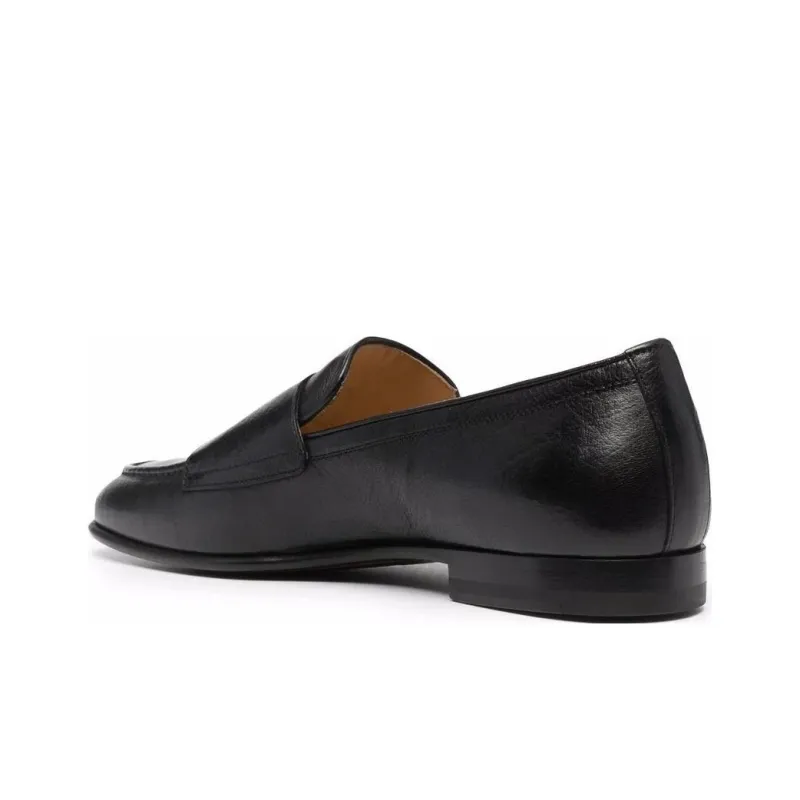 SCAROSSO Ernesto Buckle Detailed Almond Toe Loafers-2