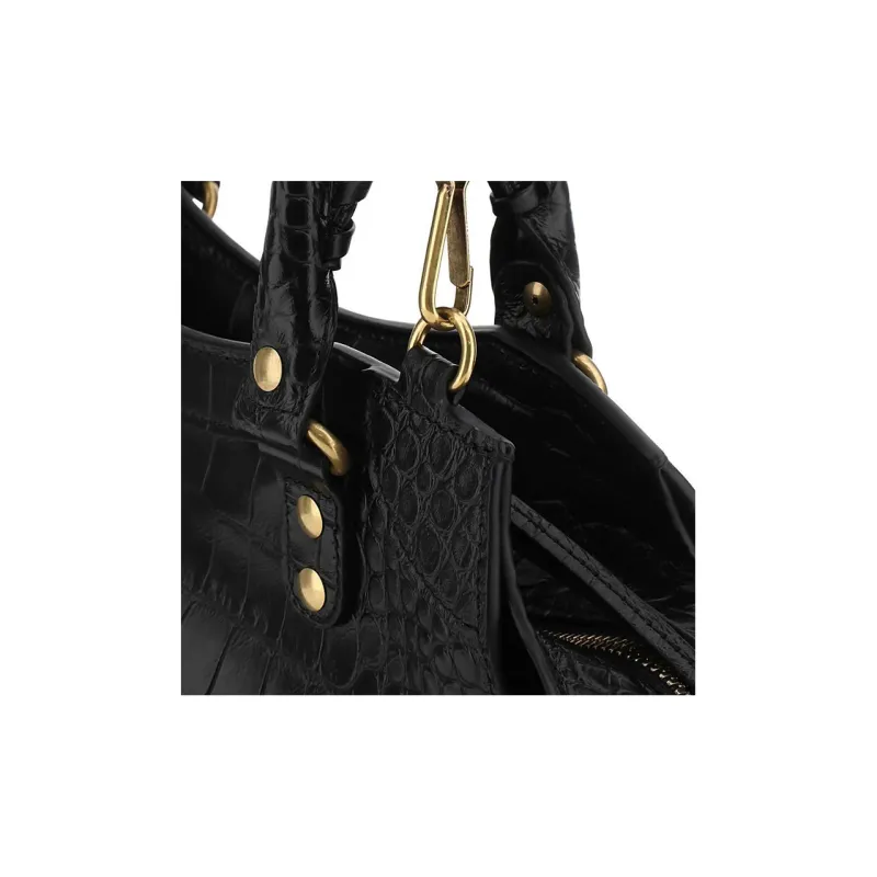 Balenciaga Calfskin Shoulder Bag, Crossbody Bag, Handbag Women's Black-3