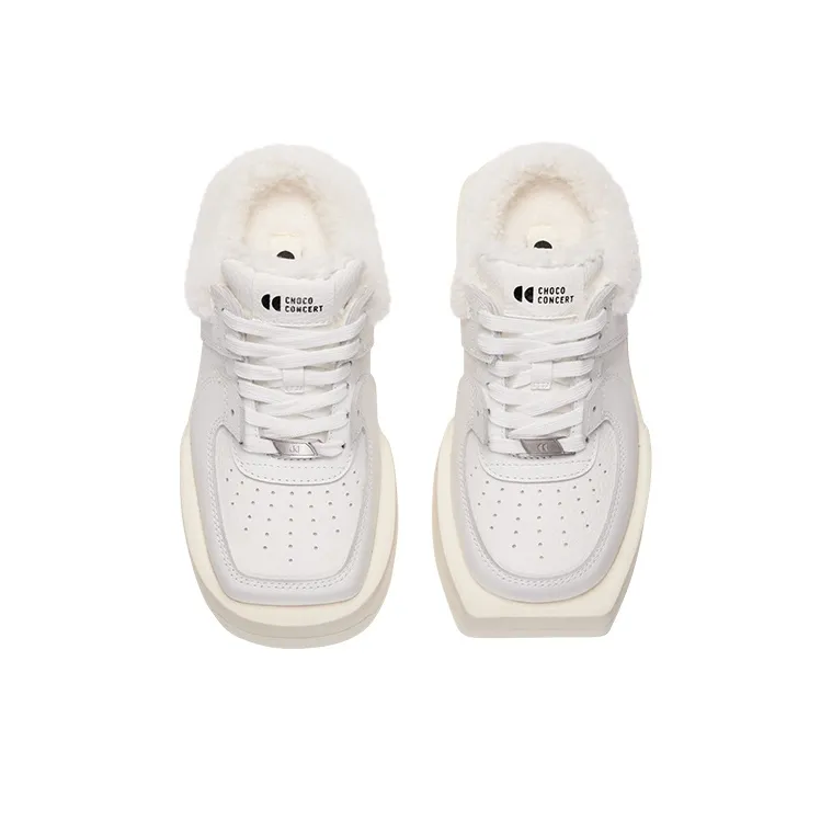 CHOCO CONCERT Coverage Wear Resistance Balance Low Top Stylish Skateboarding Shoes Unisex White-4