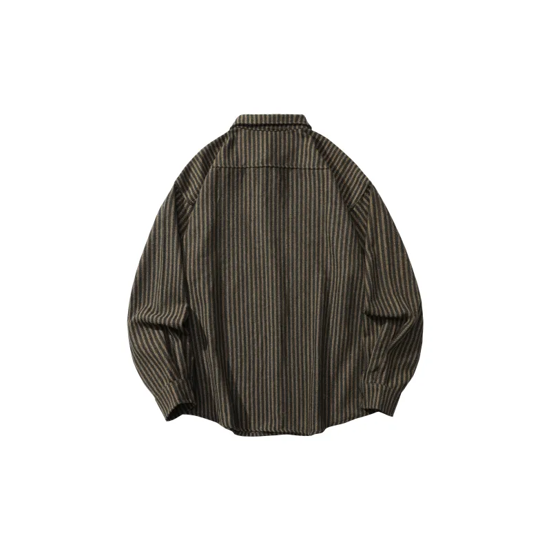 BRUMAIRE Shirt Coat Unisex Black White Stripes-6
