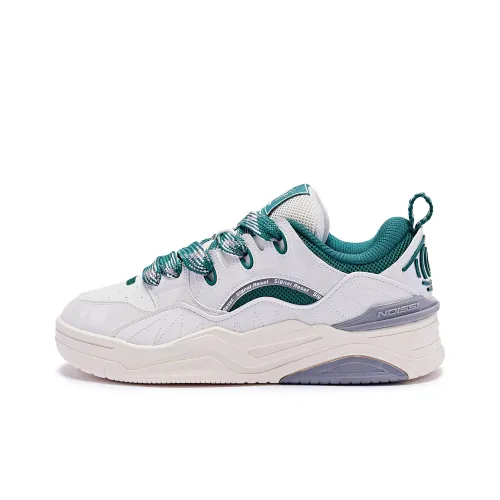 QIAODAN Skateboard Shoes Men Low Top White Green