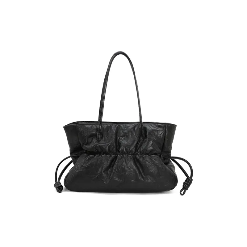Clos Cow Leather Tote Bag Shoulder Bag Large Size Women's Black/Brown/Coffee-0