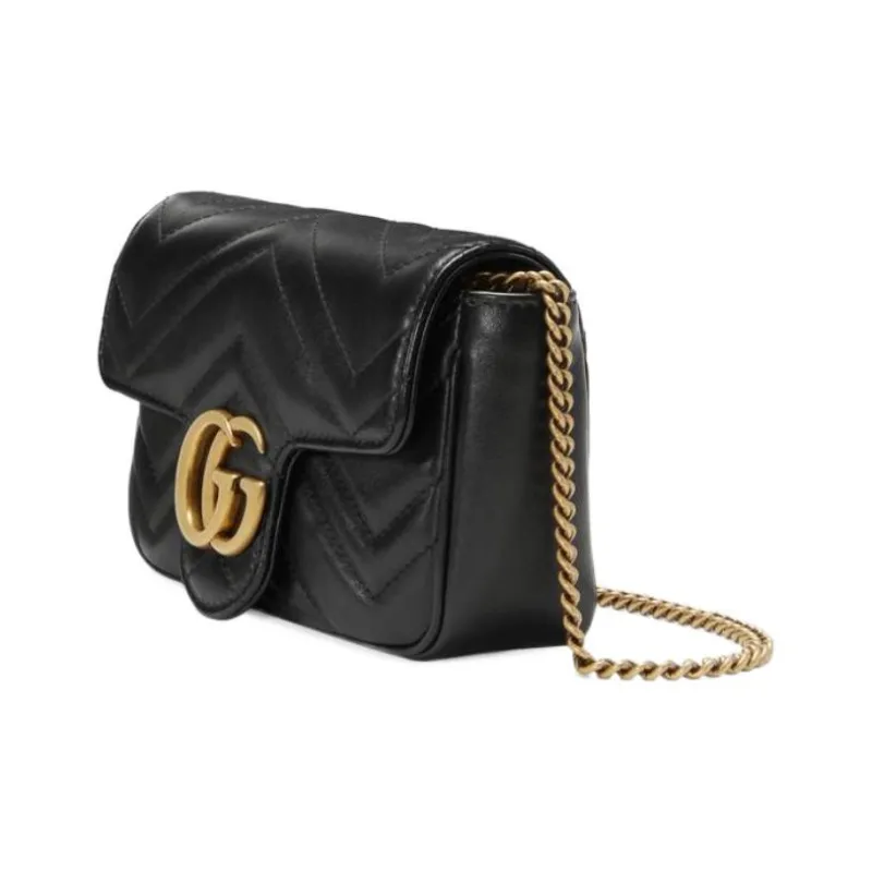 GUCCI GG Marmont Matelasse Super Mini Bag Black-2