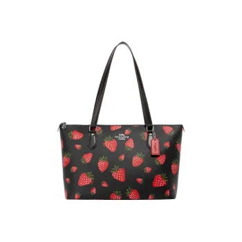 COACH Gallery PVC Tote Bag, Shopping Bag, Shoulder Bag, Handbag Tubas Women's Black