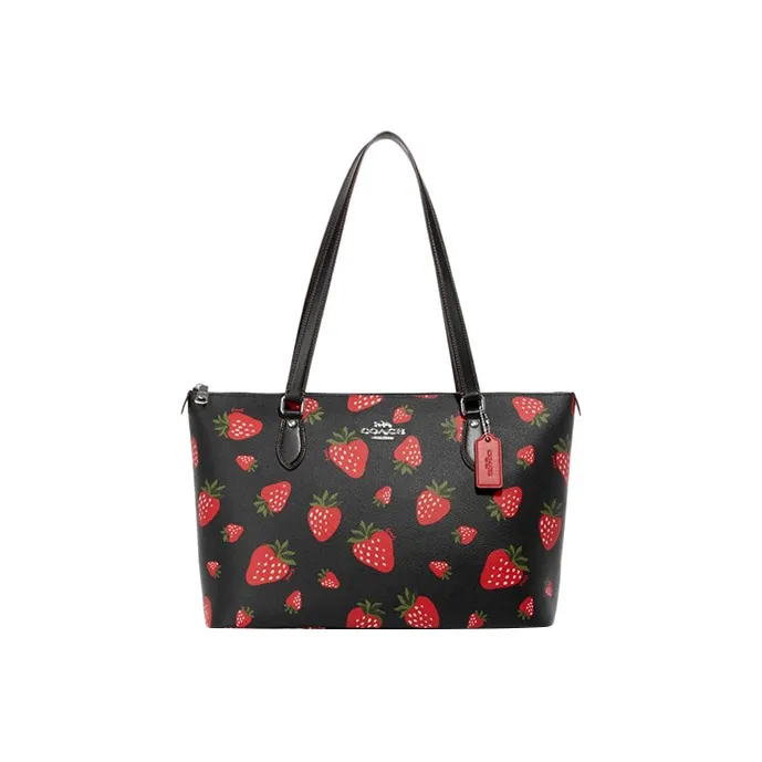 COACH Gallery PVC Tote Bag, Shopping Bag, Shoulder Bag, Handbag Tubas Women's Black-0