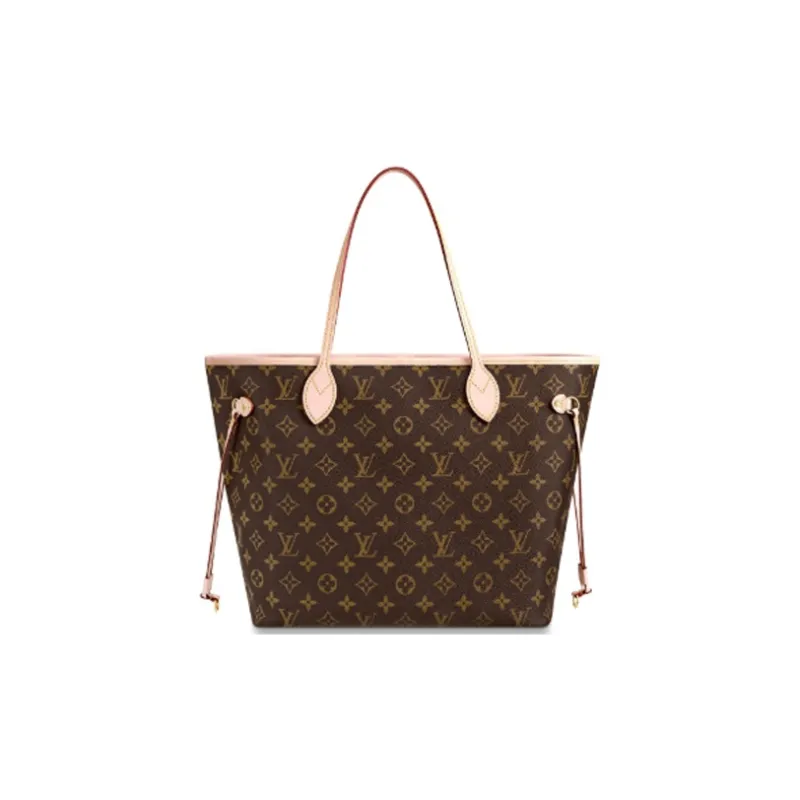 LOUIS VUITTON Neverfull MM Monogram Handbag Tote Women's Brown/Cherry-1