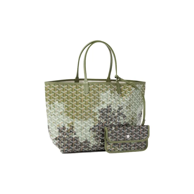 GOYARD Saint Louis Canvas With Leather Combo Bag Tote Shoulder Bags Handbags Small Size Unisex Mori Style Tri-Color-0