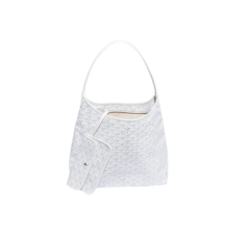 GOYARD Bohème Hobo Canvas With Leather Shoulder Bag Combo Bag Shoulder Bag Women's White-1