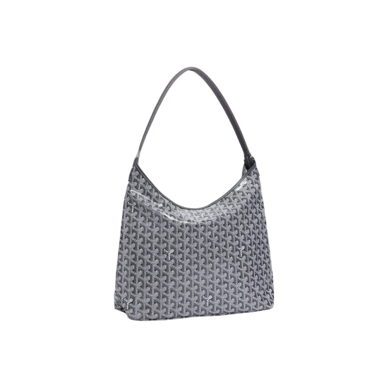 GOYARD Bohème Hobo Canvas With Leather Shoulder Bag Combo Bag Shoulder Bag Regular Women's Gray-0