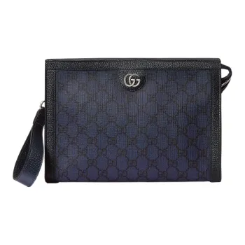 GUCCI Ophidia Canvas With Leather Canvas Bag Clutches Regular Men's Blue/Dark Blue