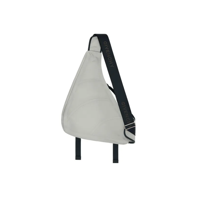 GIVENCHY G-Zip Polyamide Triangle Bag Sling Bag One Shoulder Crossbody Fanny Pack Medium Size Men's Medium Gray-3