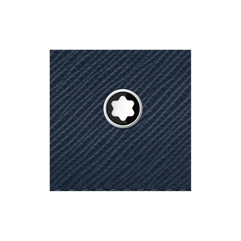 MONTBLANC Cow Leather Card Holder Men's Ink Blue-4