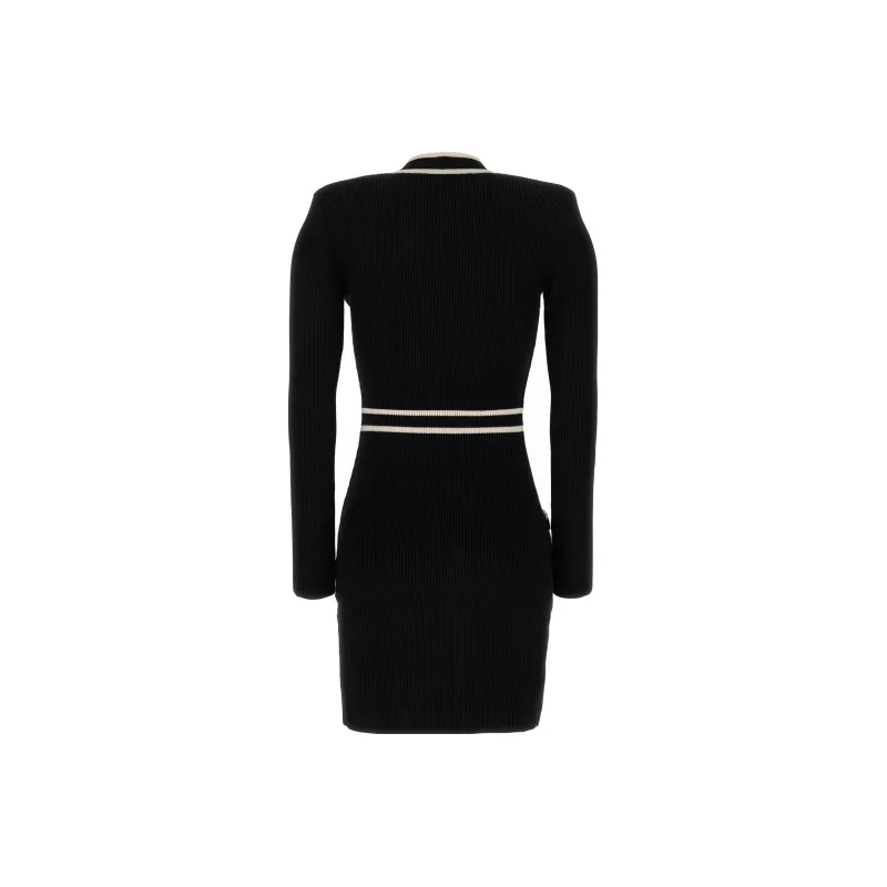 Elisabetta Franchi Long-Sleeved Dresses Women's Black-1