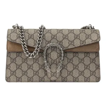 GUCCI Dionysus Canvas With Leather Canvas Bag, Flap Bag, Chain Bag Shoulder Bag, Crossbody Bag Women's
