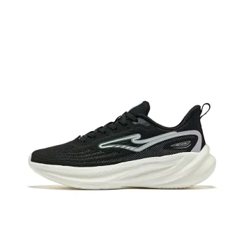 Erke Anti Slip Wear Resistant Low Top Running Shoes Women's Jet Black Mineral Purple