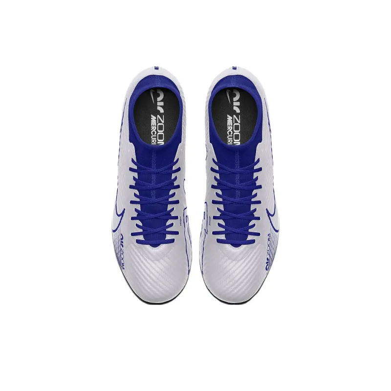 Nike Zoom Mercurial Superfly 9 Academy FG Cushioning Wear Resistant Soccer Shoes Unisex Blue White-3