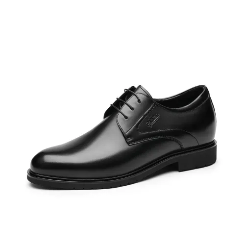 GOLDLION Dress Shoes Men Low-Top Black