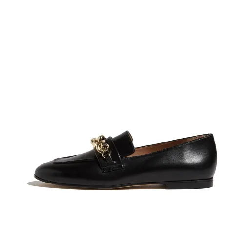 SCAROSSO Nicole Chain-embellished Leather Loafers