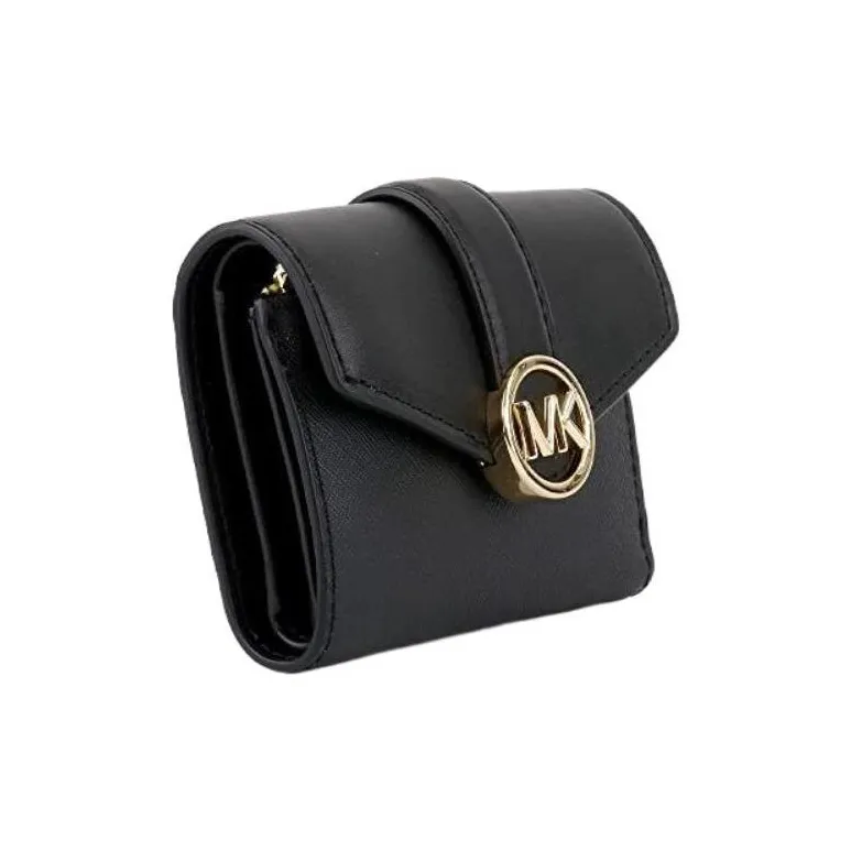 MICHAEL KORS Carmen Seamless Leather Messenger Bag, Shoulder Bag, Wallet Women's Black-1