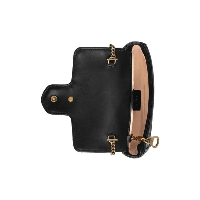 GUCCI GG Marmont Matelasse Super Mini Bag Black-3