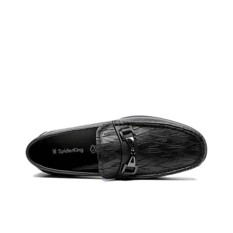 Spider King Gommino Loafers Men's Black-2