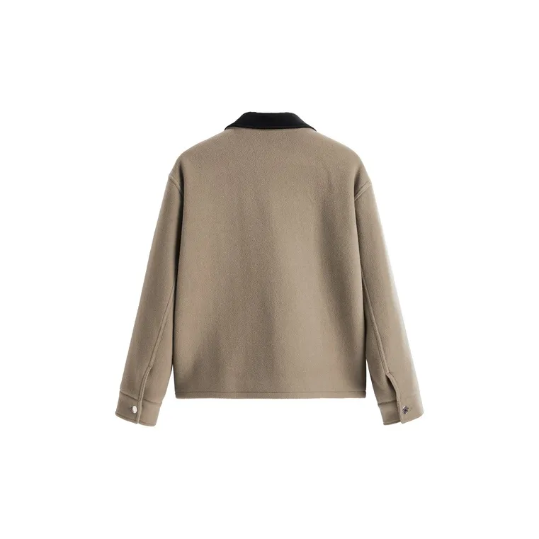 PEACEBIRD MEN Jackets Coats Unisex Coffee Yellow-1