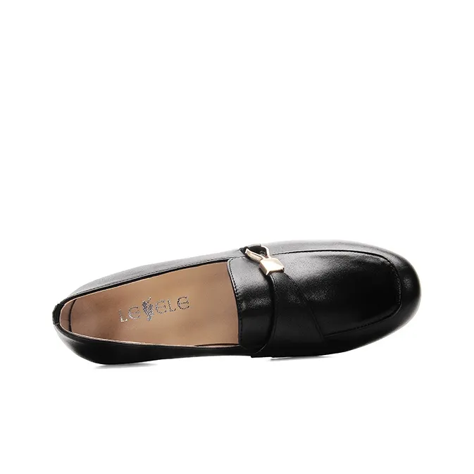 LESELE Loafers Women's Black/Khaki Brown-3