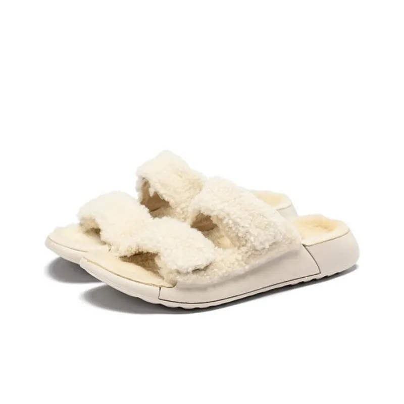 Ecco Slide Slippers 3cm Women's Nude-2
