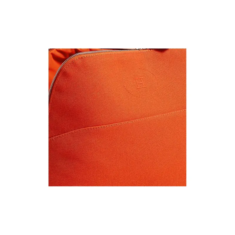 HERMES Bolide Cotton Bowling Bag Storage Bag Women's Orange-1
