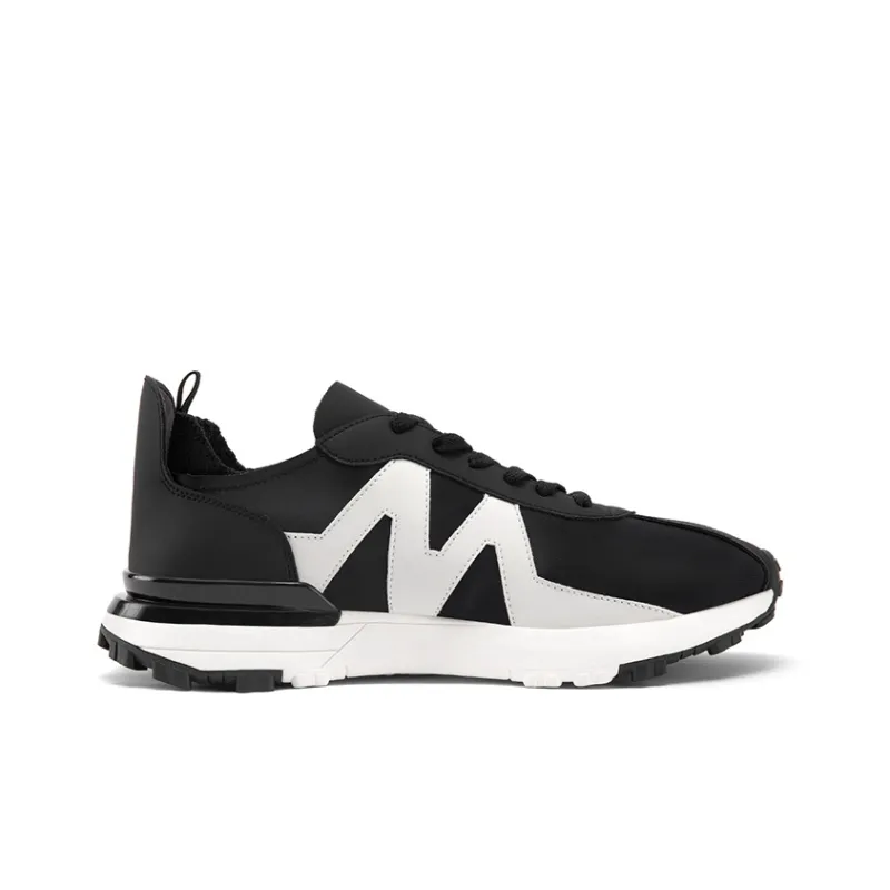 WALKSOUL Casual Shoes Men Low Top Black/Beige-3