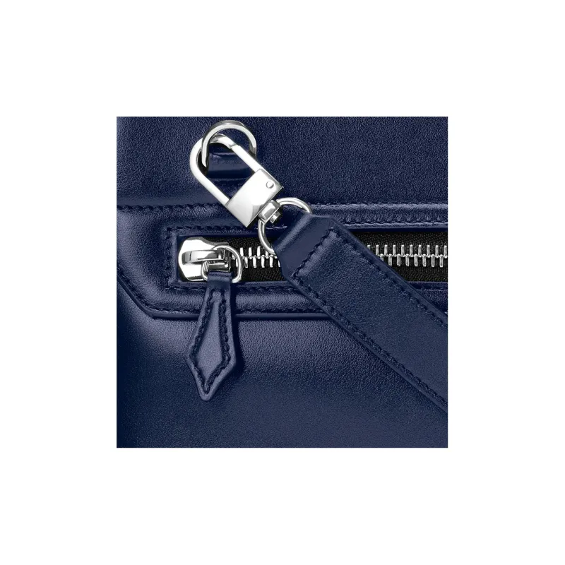 MONTBLANC Meisterstuck Cow Leather Portable Briefcase Men's Ink Blue-6