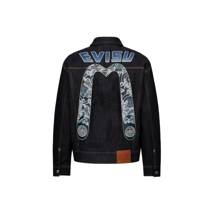 EVISU Denim Jackets Men Denim Blue-1
