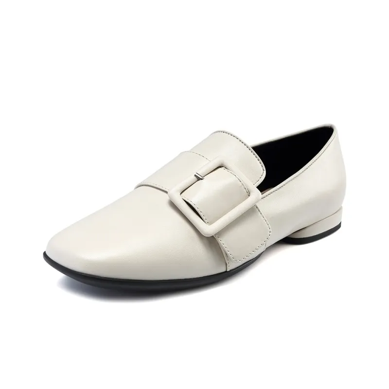 Satchi Loafers 1.5cm Women's Milk White-1