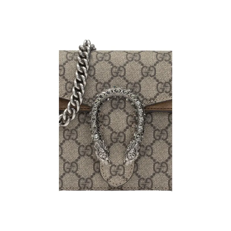 GUCCI Dionysus Canvas With Leather Canvas Bag, Flap Bag, Chain Bag Shoulder Bag, Crossbody Bag Women's-3
