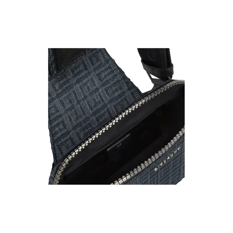 GIVENCHY Antigona Denim With Cotton And Calfskin Shoulder Bag Crossbody Bag Small Size Men's Gray-4