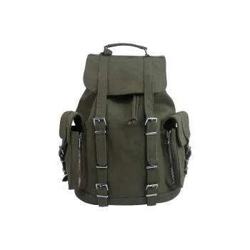 Slazenger Canvas Backpack Tubas Unisex Graphite Gray/Army Green